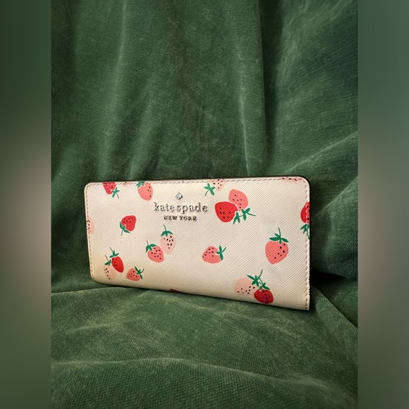 kate spade Handbags - Kate Spade Pink Strawberry Wallet (Accepting offers)